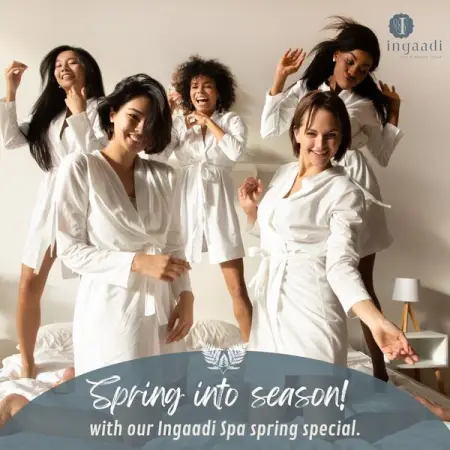 Switch off and relax with our Ingaadi Spa spring package

Included
 Relaxing ou