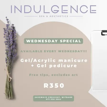 API.WHATSAPP.COM
Indulgence Spa  Aesthetics
Wednesday Special
Send WhatsApp