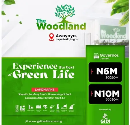 THE WOODLAND AWOYAYA

Are you looking for where to invest in Lekki? Look no 