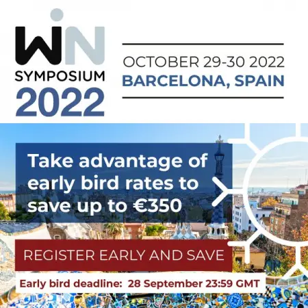 The WIN Symposium will take place in person in Barcelona, Spain, from 29-30 October, 2022. 