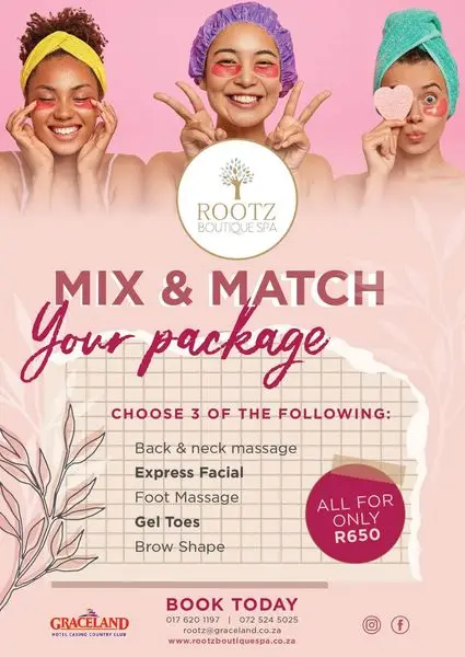 Spring is in the air.. Join us in our mix n match Special this month. Bring a fri