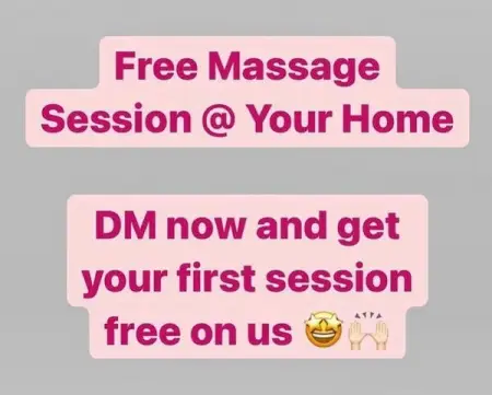 DM now and treat your self with our relaxing massage session 
and enjoy
