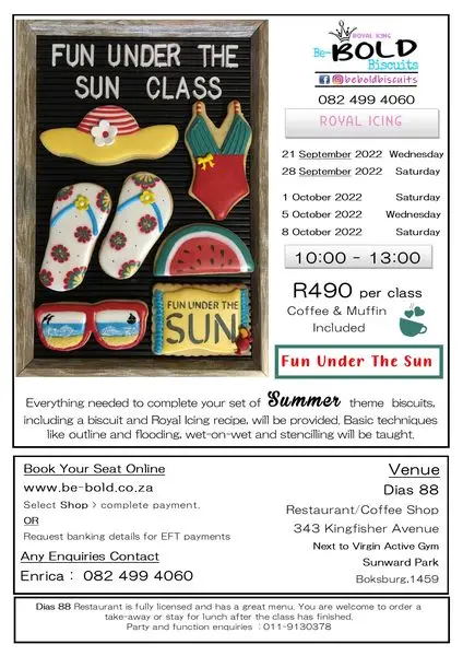 Join us for an exciting morning class decorating your set of Summer Themed Bisc