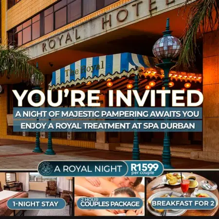 You are cordially invited to spend an elegant night in the majestic Royal Hotel! 