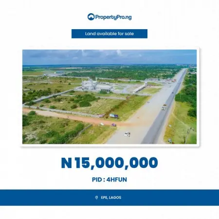 LAND FOR SALE!

Asking Price  15,000,000
Location Epe, Lagos
PID 4HFUN

Fe