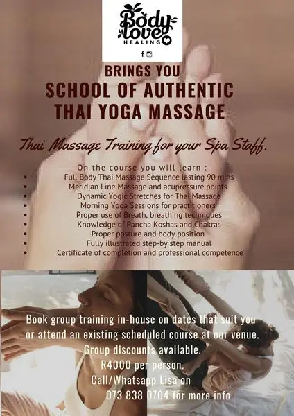 Up-skill your spa staff with a Thai Massage course
Train your spa staff
Lov