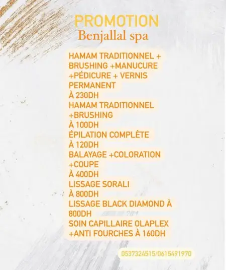 Hello beautiful ladies 
Nouvelle promotion chez benjallalspa pour prise de rendez-vous