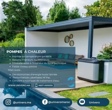 Faciles  installer, les pompes  chaleur destines aux piscines rsidentielles con