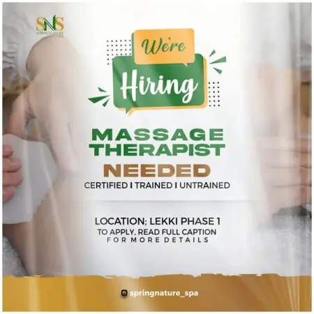 Femle massage therapist needed for immediate employment.

Please no calls , hello or hi.