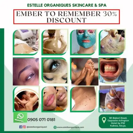 30 EMBER MONTH SALES on all spa services is what you cant afford to miss 