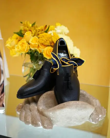 The Deerskin tassel loafers highlight the defining taste of the Bijan customer. Subtle 