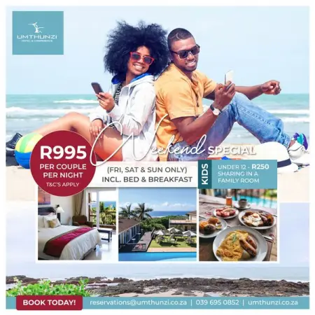 AMAZING rates from only R995 per couple per night. That is only R1990 per couple for a 