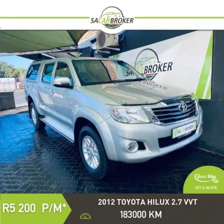FB.ME
Contact Us
2012 Toyota Hilux 2.7 vvt
Learn More
2012 Toyota Hilu