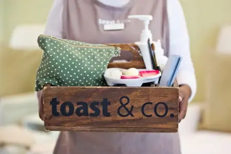 Immerse yourself in calming sage and green dcor, peaceful atmosphere, and buttery biscuit