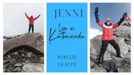 Jenni gives feedback on her Himalayan adventure. Direct from Nepal
SAT, 1