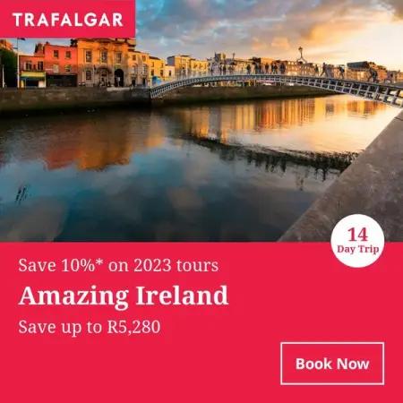 TRAFALGAR.COM
Discover Ireland without having to worry about a visa!
Book Now
