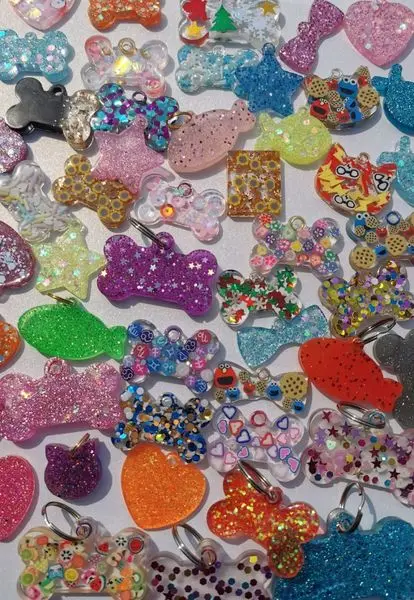 Wide variety of pre-made pet tags available!! 
Pets name and contact number sealed 
Nat