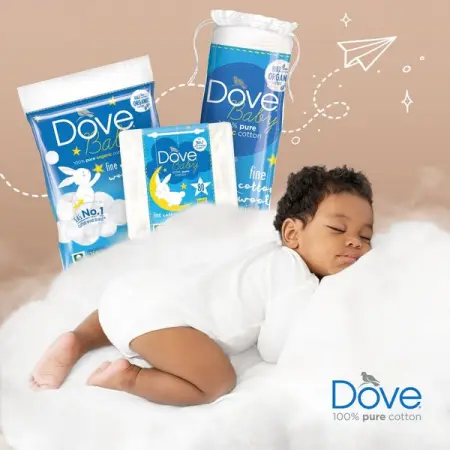 Treat your baby to the SoftLife with our Dove Cotton Baby Circles, Clouds and Wands 

So so