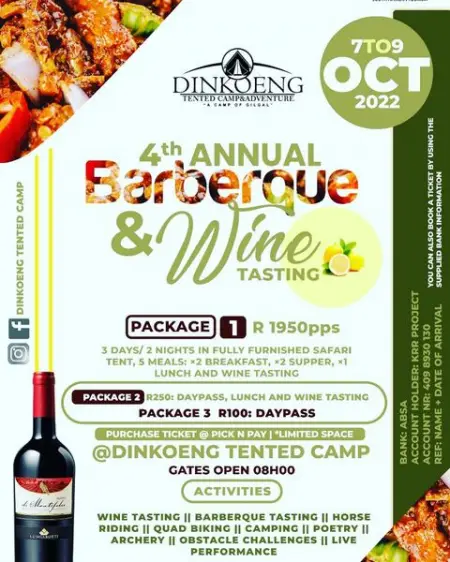 Choose your package and send a WhatsApp for your booking at
0782952755
INSTAGRAM.COM
Di