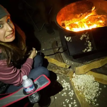 It seems that while staying overnight in the wilderness, someone overindulged. How on earth