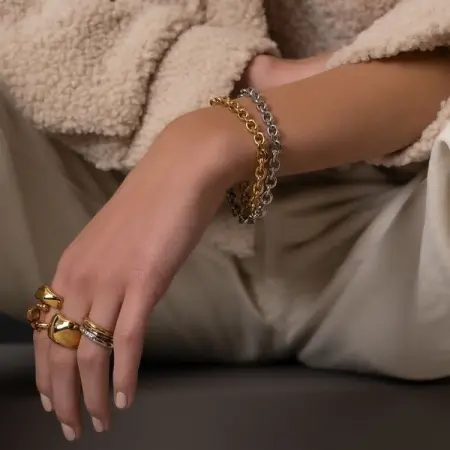 Are you a GOLD or a SILVER person, or do you prefer a MIX? 
LAYER UP fo