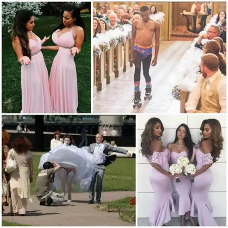 Guests and the couples themselves share their wedding bloopers with the w