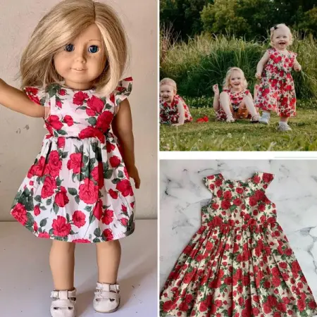 Girls dresses amd matching Doll dresses available online www. lovesam.co.za lovesamliberty c