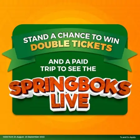 CARSERVICECITY.NET
Win double tickets to watch the Bokke
Book Now
 