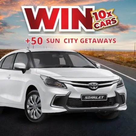 BLOG.PETZONE.CO.ZA
Stand to WIN 1 of 10 TOYOTA STARLET CARS
Learn More
 