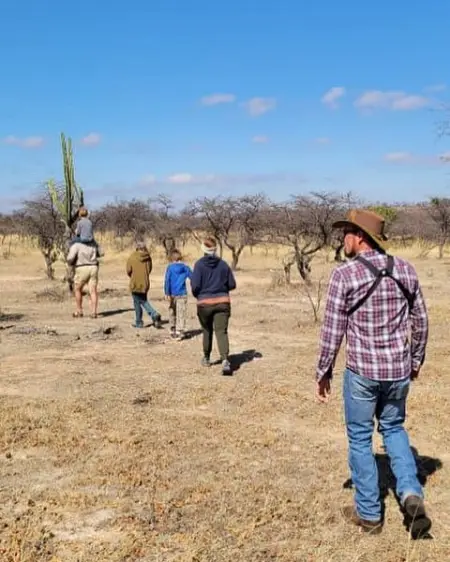 Off we go on walk through the bush to possibly see some beautiful rhinos?