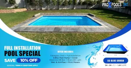    with our    , which comes with Our Very-Own Brand-New -  .-.  Fibreglass Pool Shel