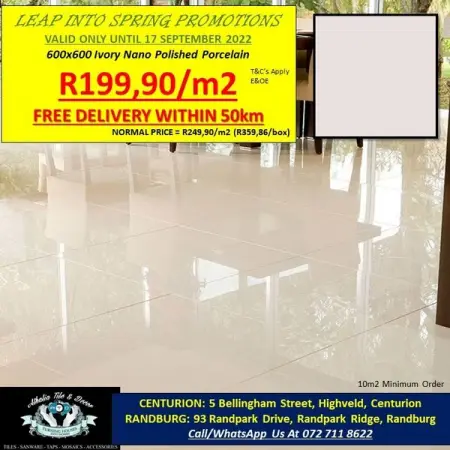 FB.COM
Ivory Nano Polished Porcelain 600x600  FREE Delivery
CallWhatsApp