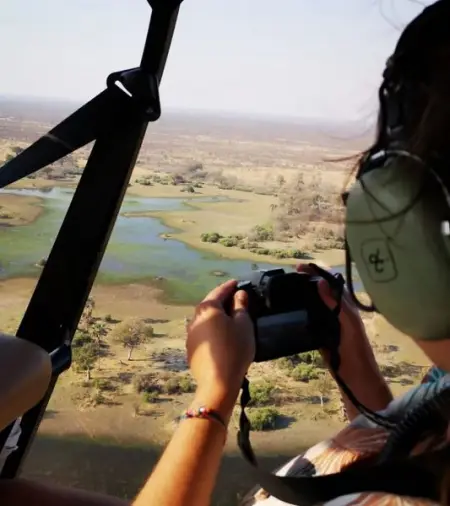 How do you like the view from above?
A doors-off helicopter scenic flight