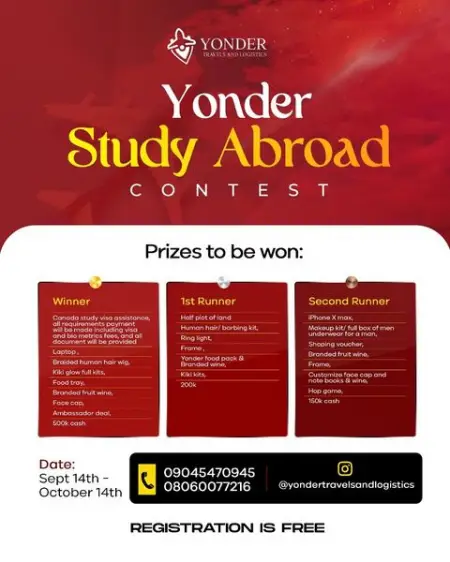 How does studying abroad sounds???? How does winning 500k cash sounds???