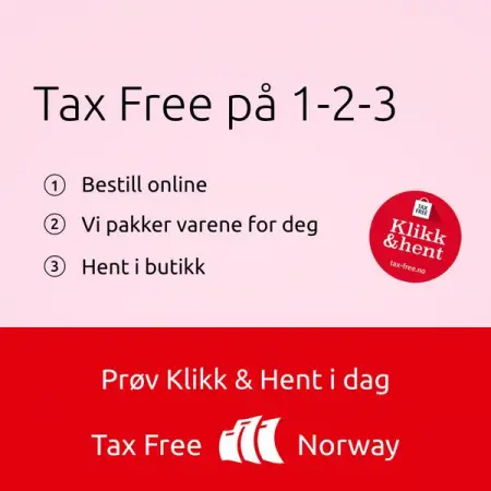 Den nye mten  handle p Tax Free 
Forhndsbestill online  hent i butikk
