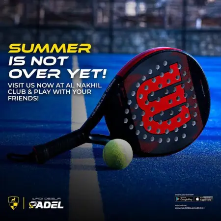 Summer is not over yet!
Hurry Up  play with your friends in our Padel Courts a