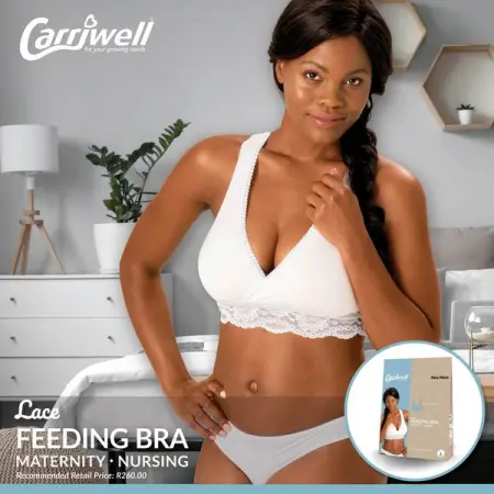 A simple nursing bra made with soft lace and fabric ensuring the ultimate in c