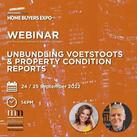 EVENT.WEBINARJAM.COM
WEBINAR Unbundling Voetstoots  Property Condition Report