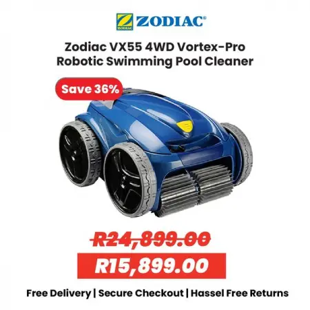 ACDIRECT.CO.ZA
Zodiac VX55 4WD Vortex-Pro Robotic Swimming Pool Cleaner
Shop Now
 