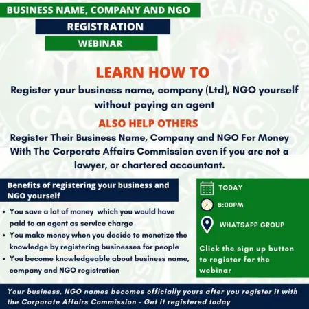        ,         

If you desire to register your business name, company Ltd and NGO y