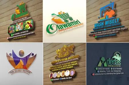 HUGE DISCOUNT!! Get a professional 3D logo like these for N1000 ONLY. NOTE You pay N500