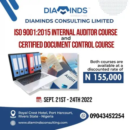 Get access to the ISO 9001 2015 Internal Auditor Course and the Certified Document C