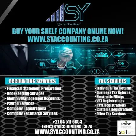 Any accounting needs you have, weve got you covered! 
SY Accounting
Consulting agenc
