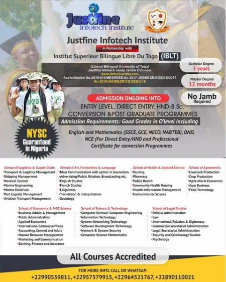 NO JAMB, NO ASUU STRIKE. Enroll now with your 5credits including English and Math wi