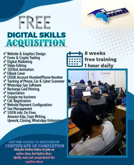 FREE DIGITAL SKILL ACQUISITION STARTING THIS WEEK, INCLUDING DAILY GIVEA