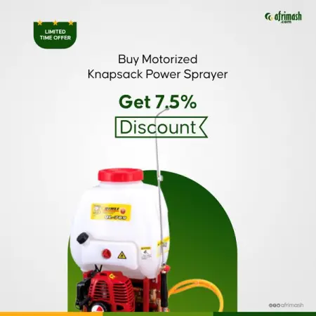 AFRIMASH.COM
Big Flow and Good Efficiency. Wide Spraying Range
The motorized 