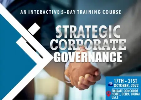 CORPORATE GOVERNANCE TRAINING COURSE
Course Description
Corporate Gover