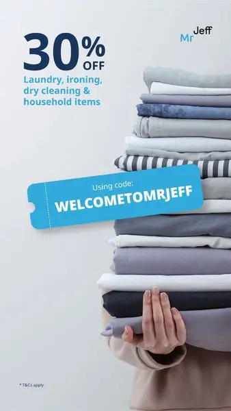 Bored to do your own laundry? Come on and try our service!
 30 off on laundry and ir