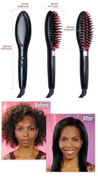 API.WHATSAPP.COM
Hair Straightener with Anti-scalding Comb
Perfect for all Hair Types and S
