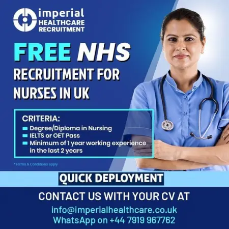 Free NHS Recruitment - Hiring Nurses!!  Do you dream of advancing your career in UK as a 